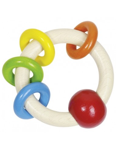 Hochet avec 4 anneaux colorés